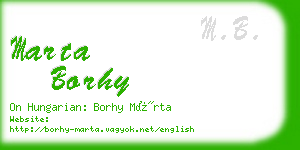 marta borhy business card